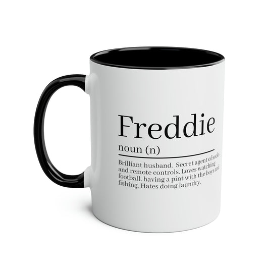 Freddie Husband Description Mug